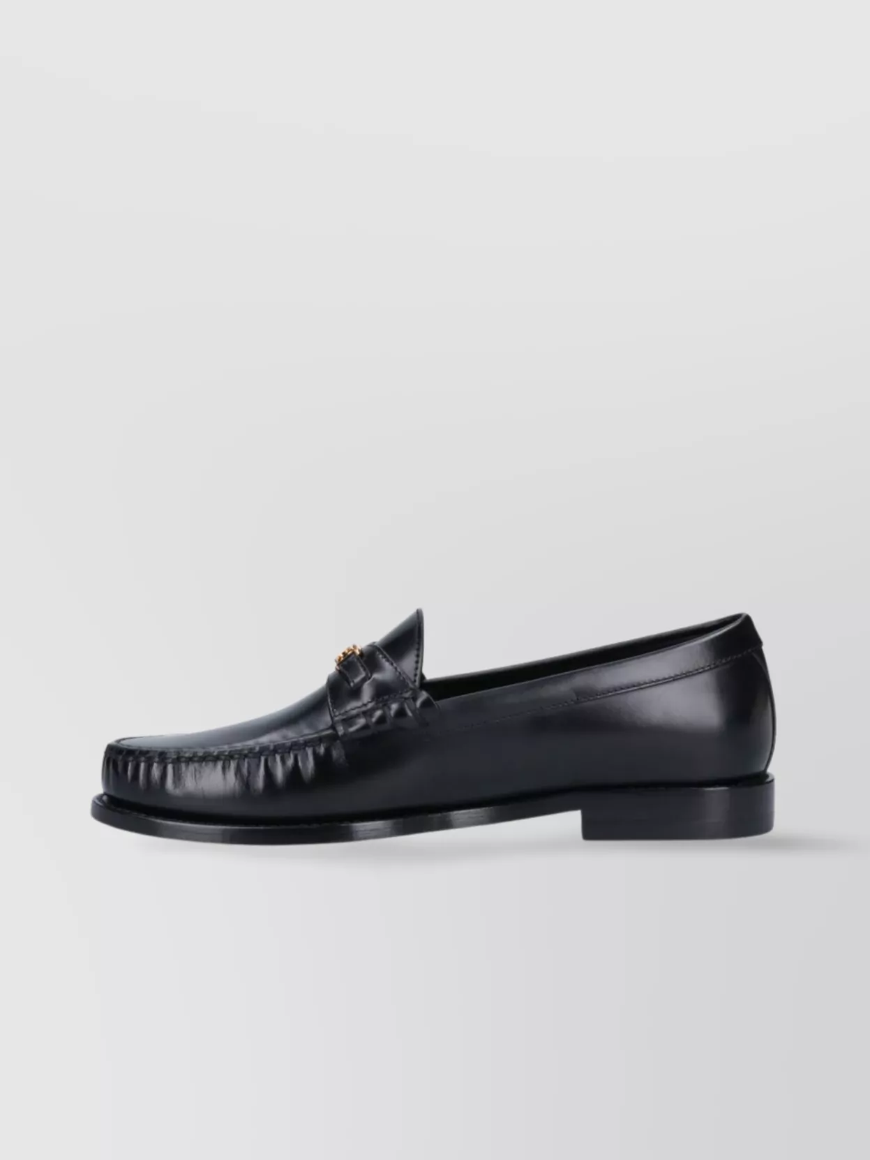 Celine Loafers With Gold-Tone Hardware And Leather Upper