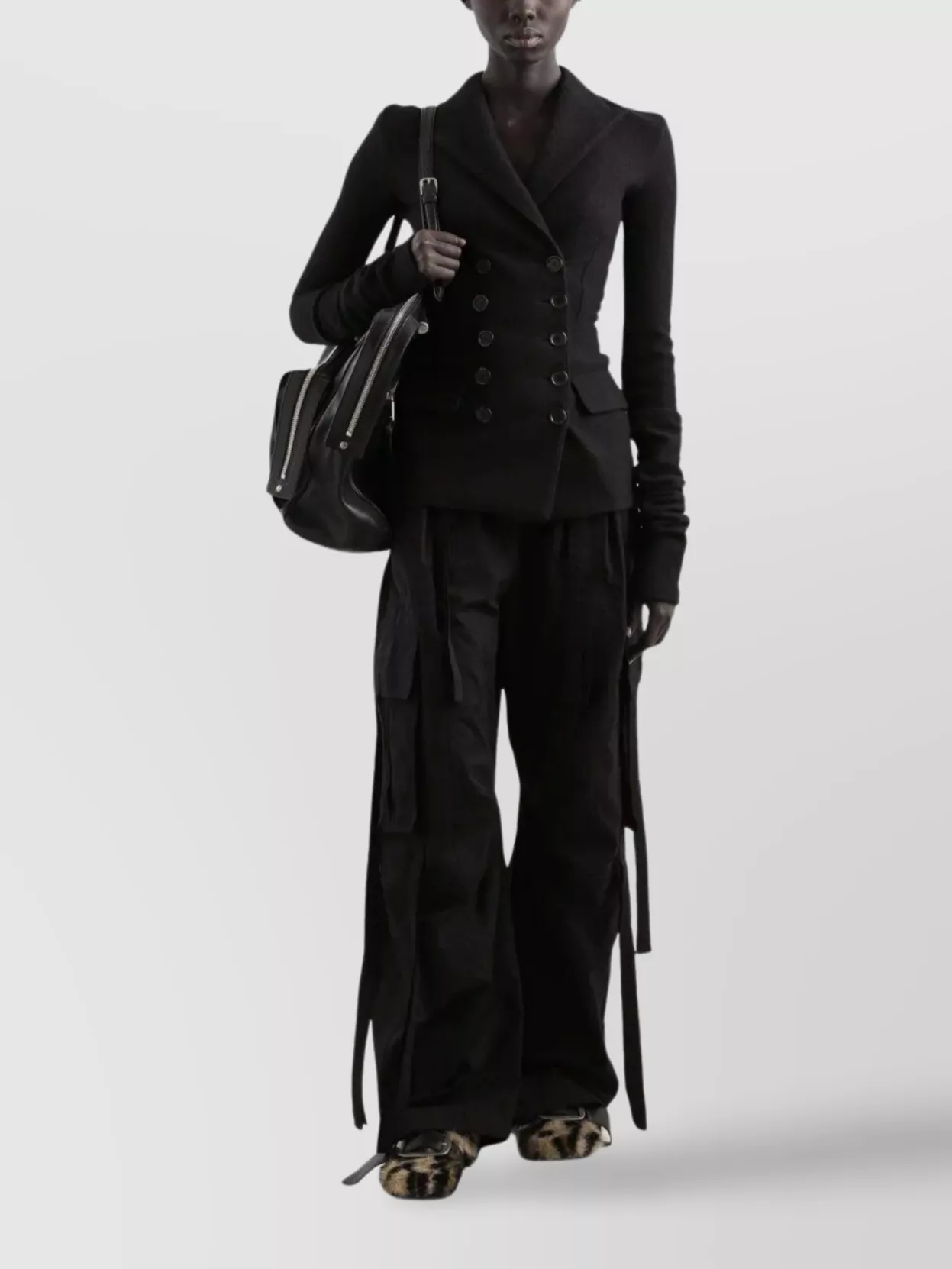 Dolce & Gabbana Double-breasted Jacket In Wool Cloth In Black