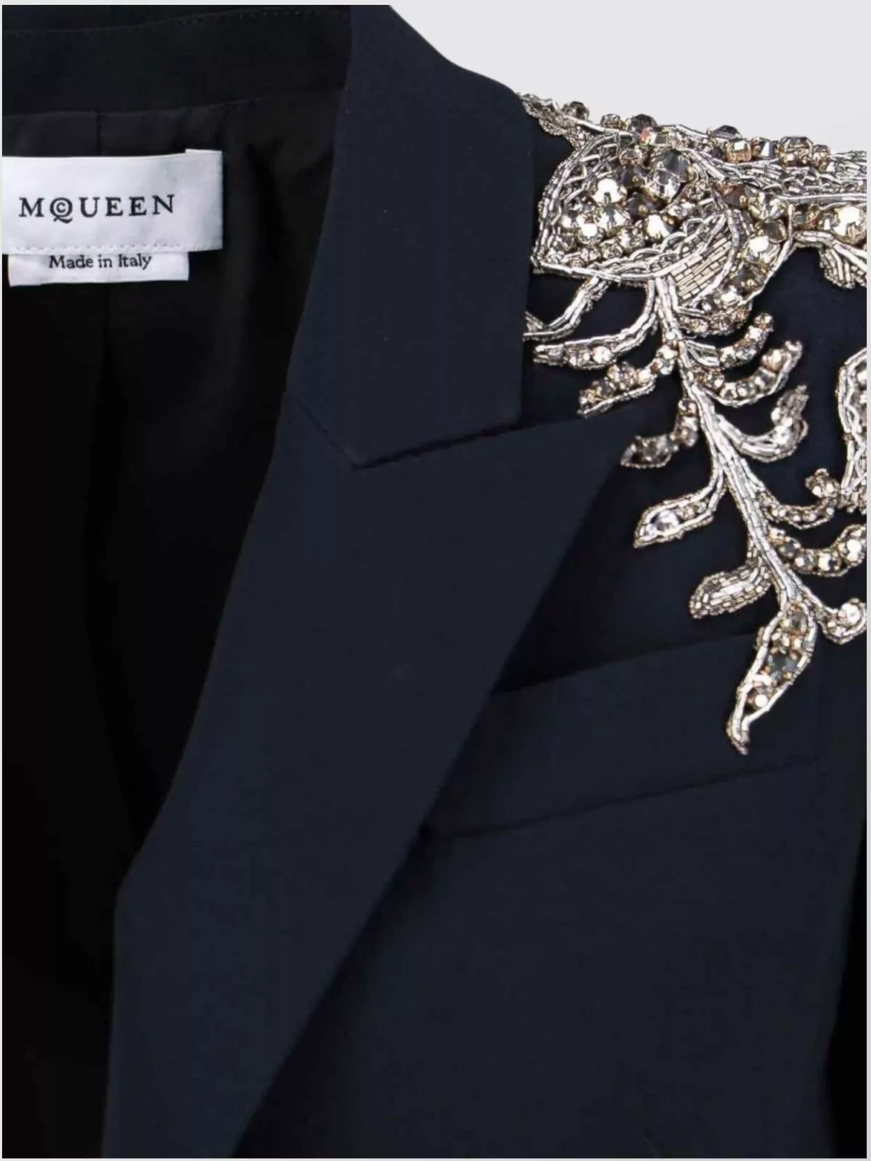 Alexander Mcqueen Shoulder Embellished Structured Lapel Blazer