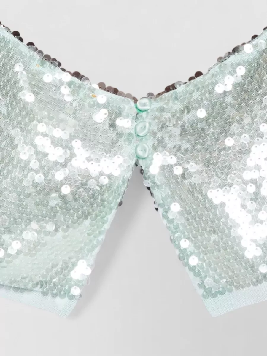 Forte Forte Sequined Spaghetti-Strap Top