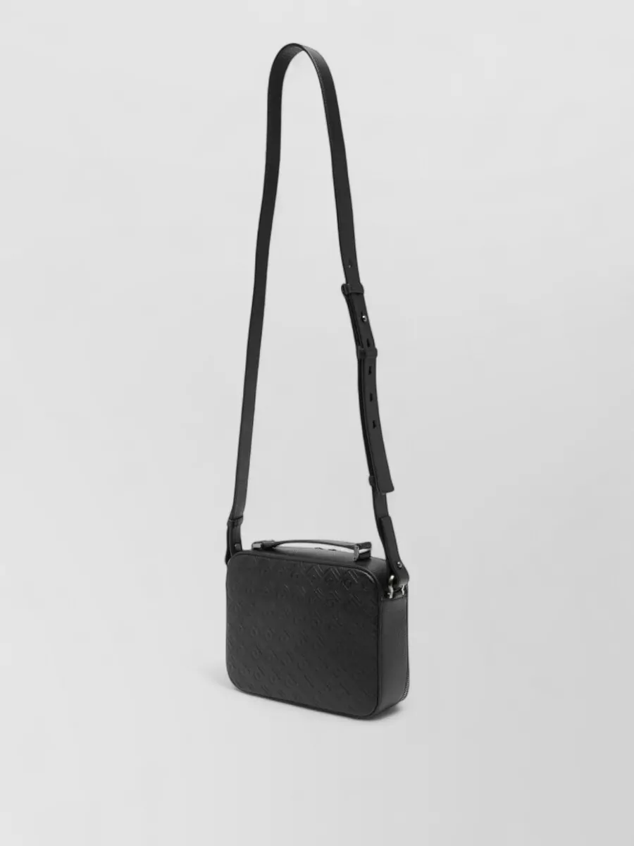 Ferragamo Leather Embossed Crossbody Bag