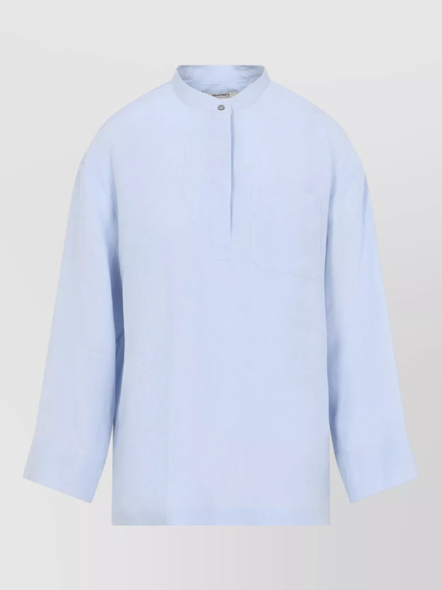 S Max Mara Linen Long-Sleeve Shirt