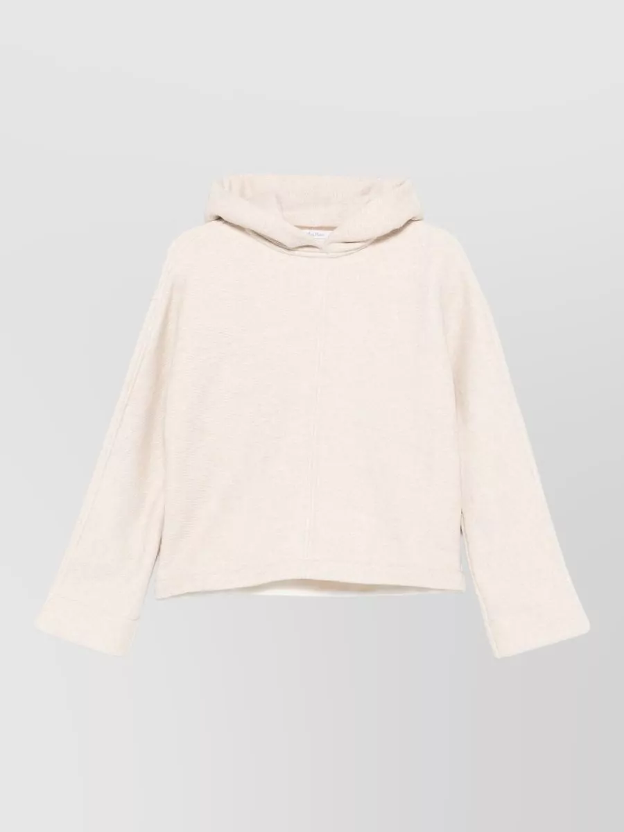 Max Mara Hooded Sweatshirt Long Sleeves Nylon Silk Blend