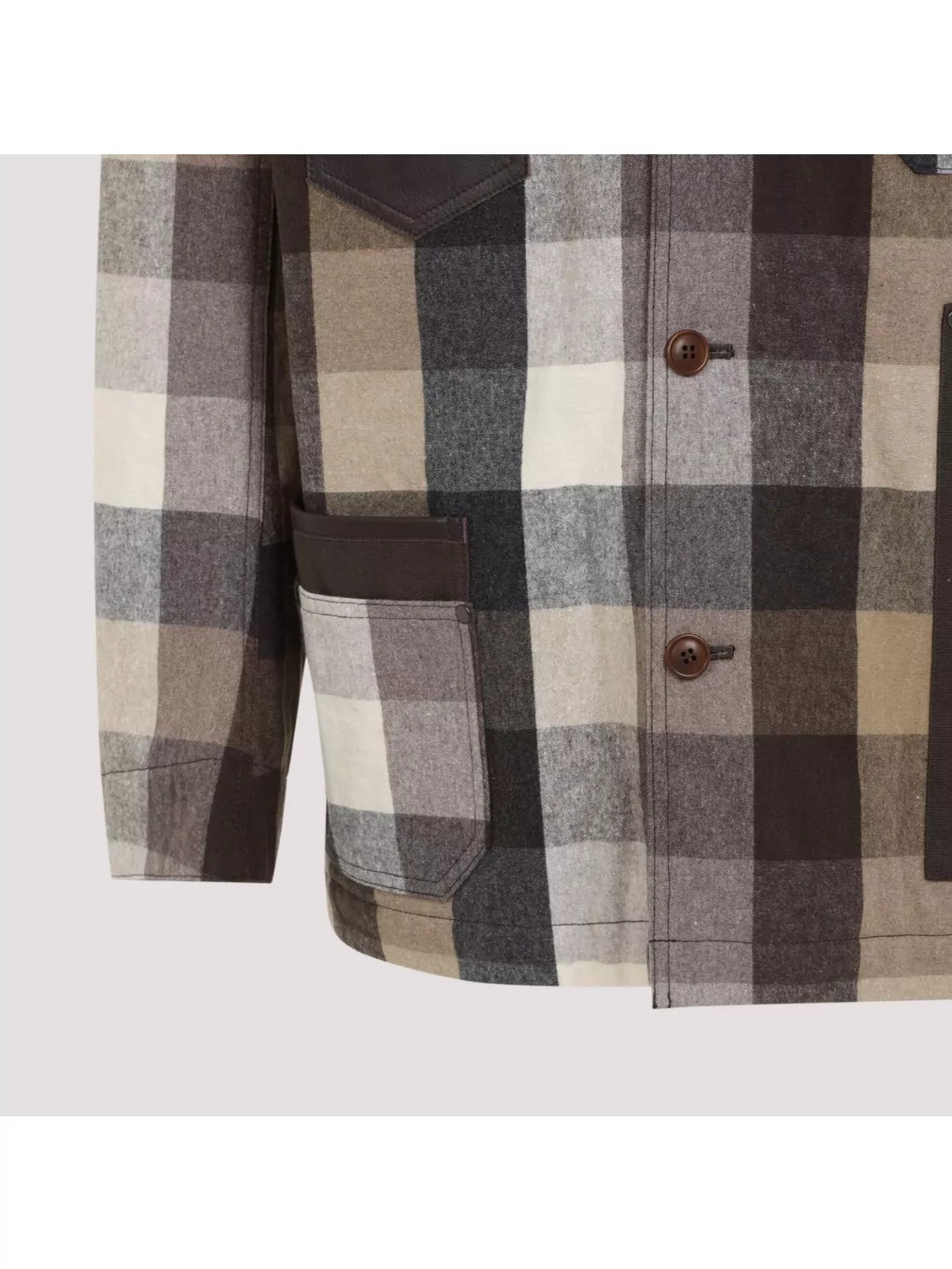Junya Watanabe Long-sleeved Checked Shirt In Multi
