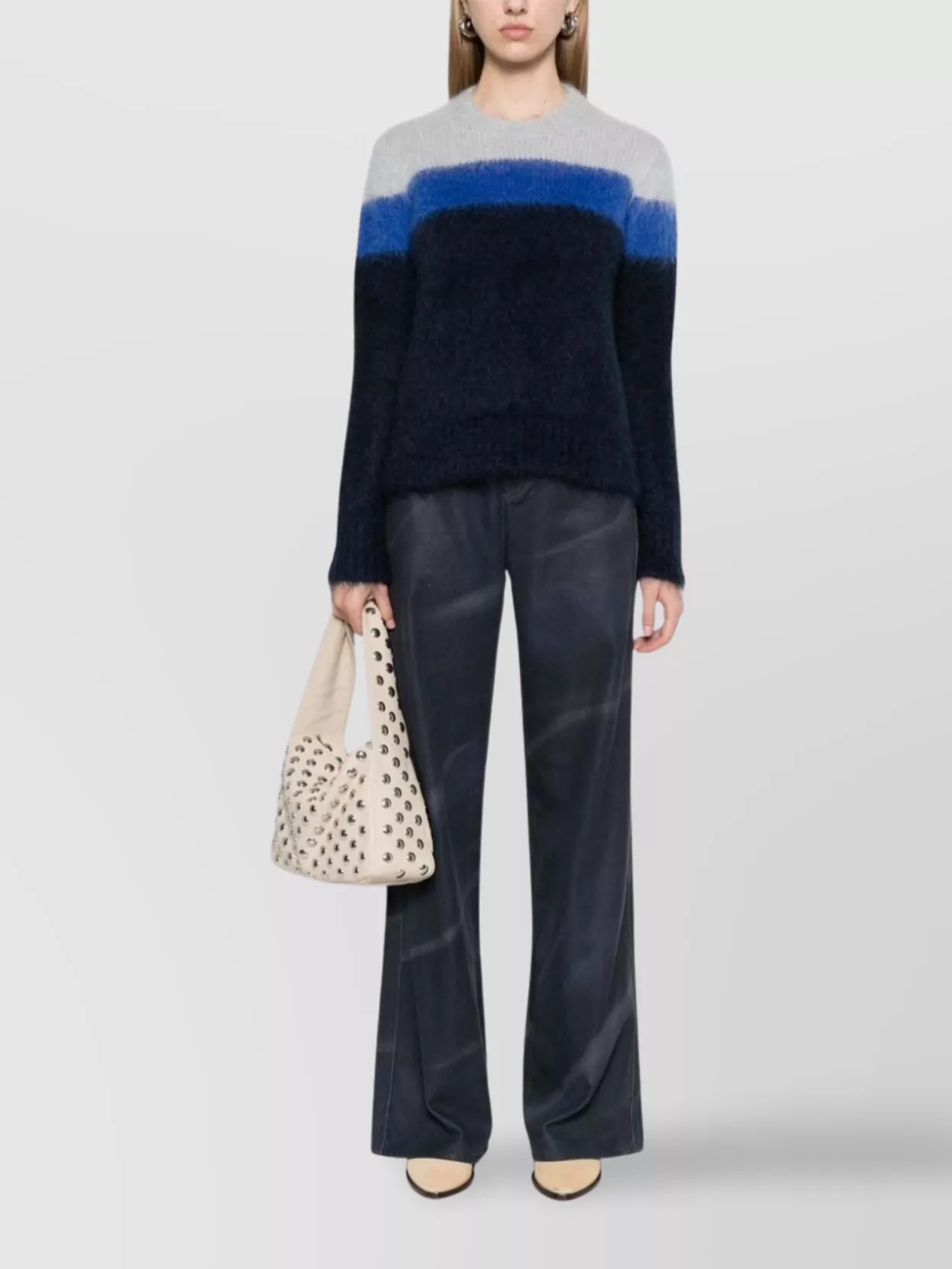 Emporio Armani Brushed Crew Neck Knit Sweater