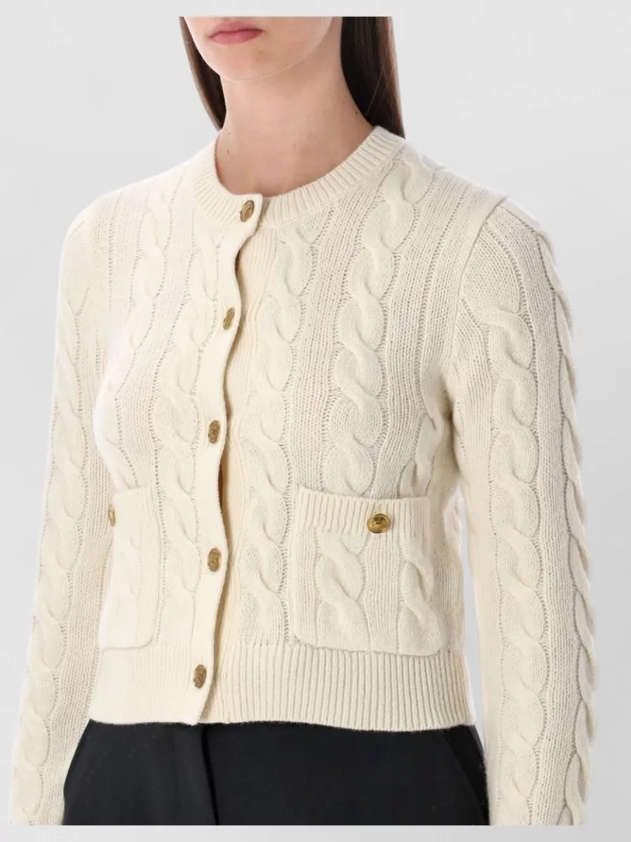 Polo Ralph Lauren Cashmere-Blend Cable-Knit Cropped Cardigan