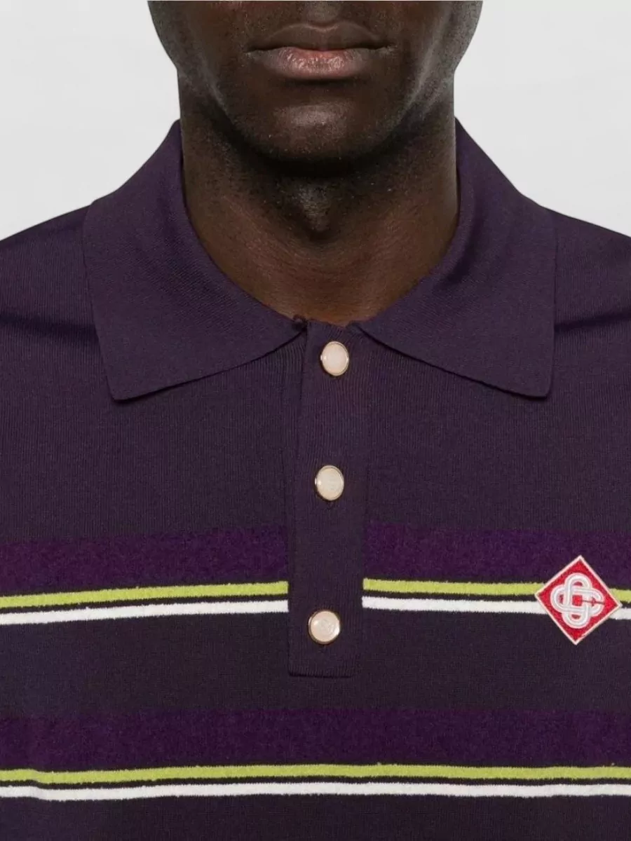 Casablanca Striped Polo Shirt