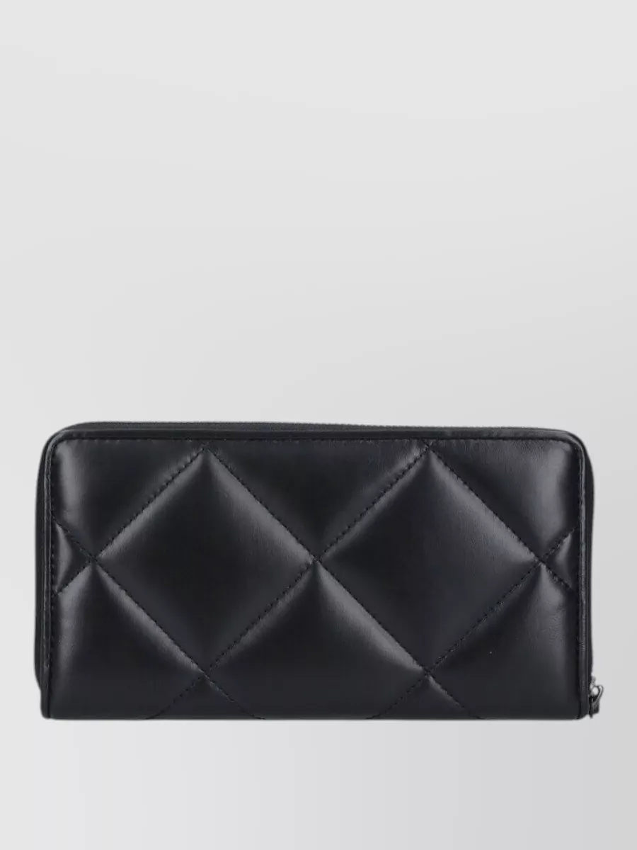 Tory Burch Quilted Leather Wallet And Cardholder In Black