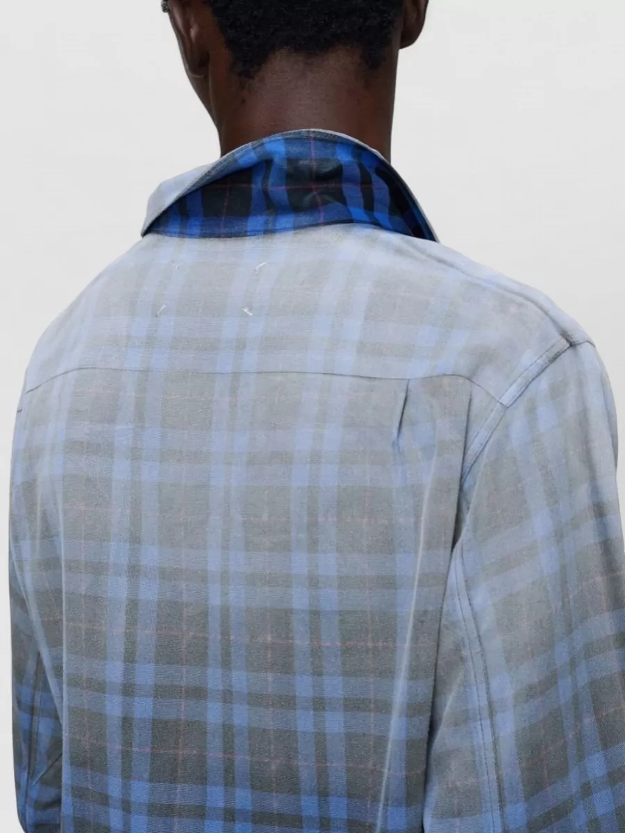 Maison Margiela Cotton Shirt Button Down Collar Plaid