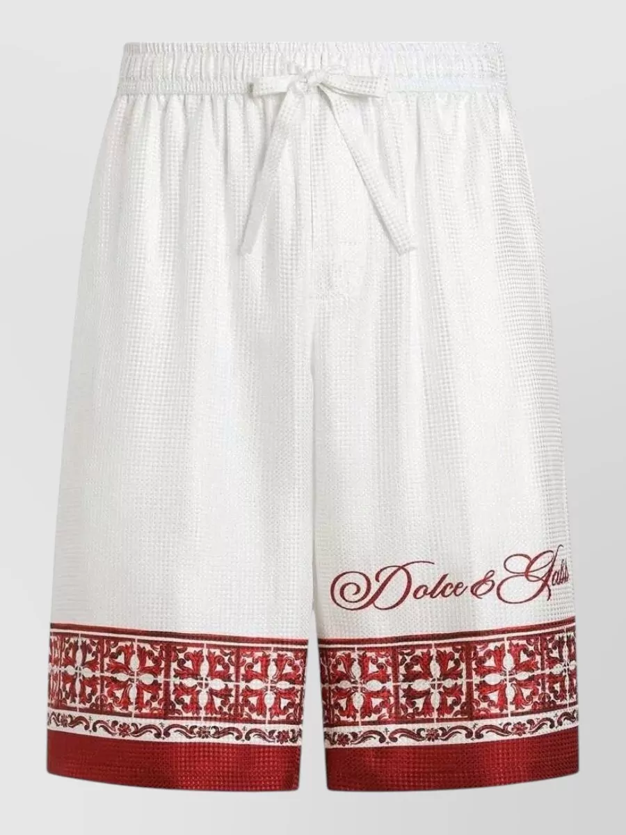 Dolce&Gabbana silk printed swim shorts