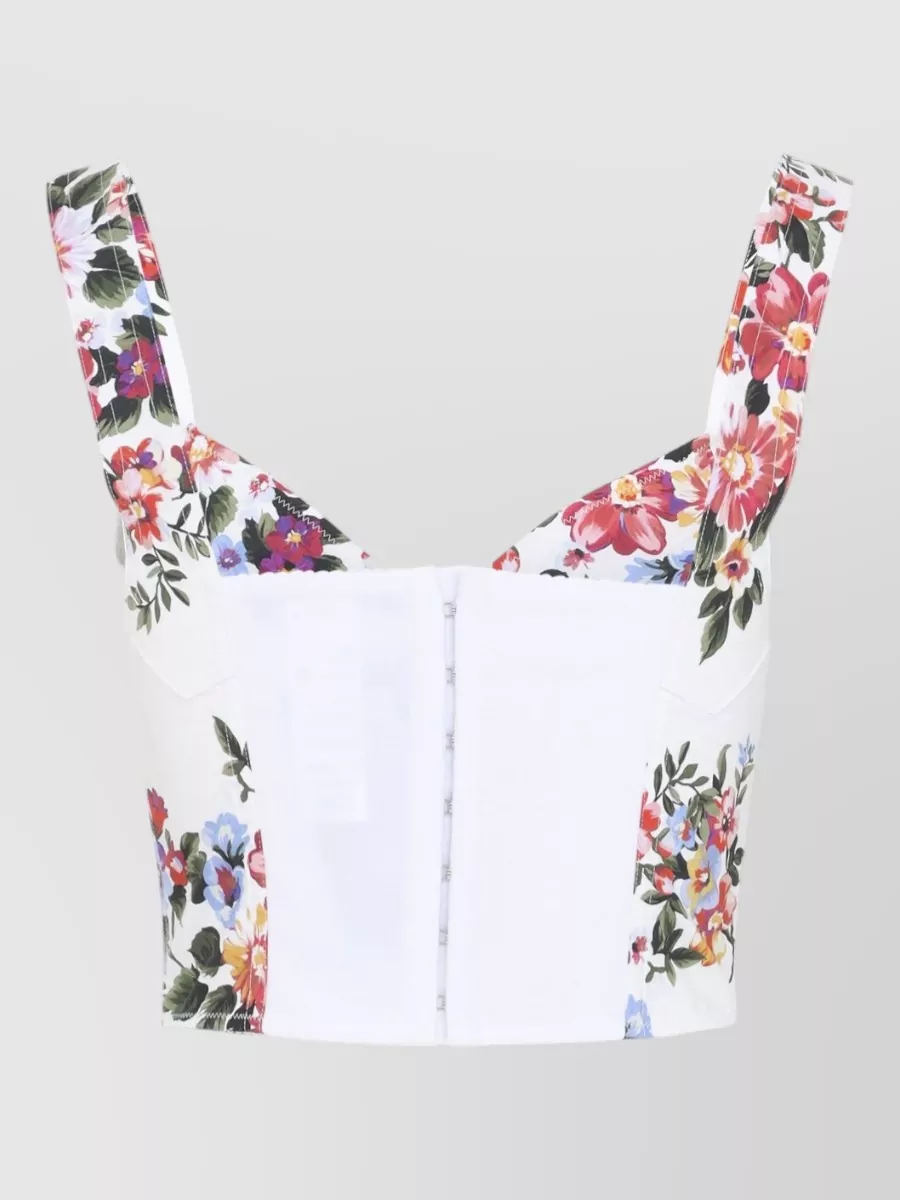 Dolce&Gabbana Cotton Bustier Crop Top