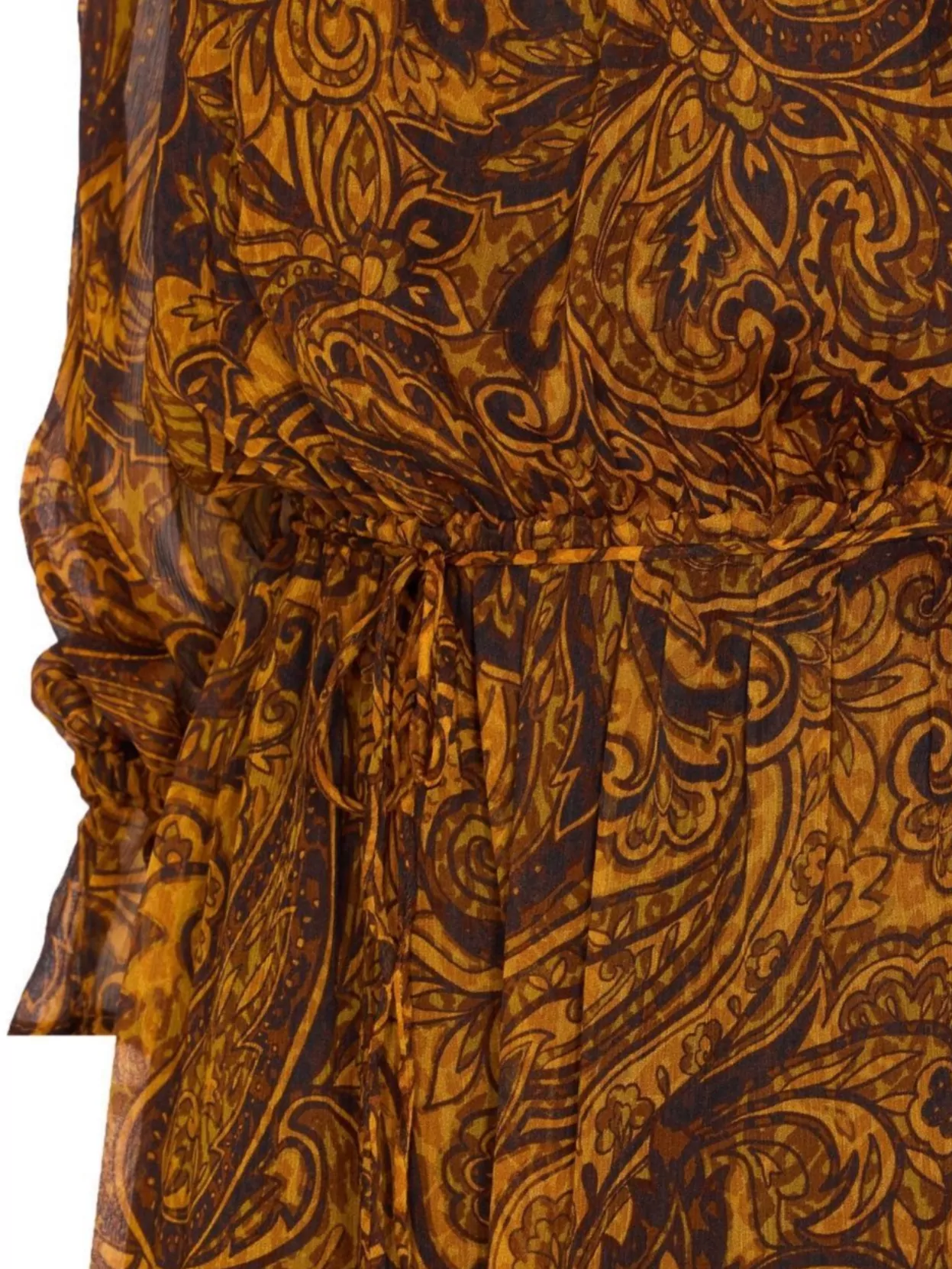 Pinko Off-Shoulder Full Gown Tie Waist Detail