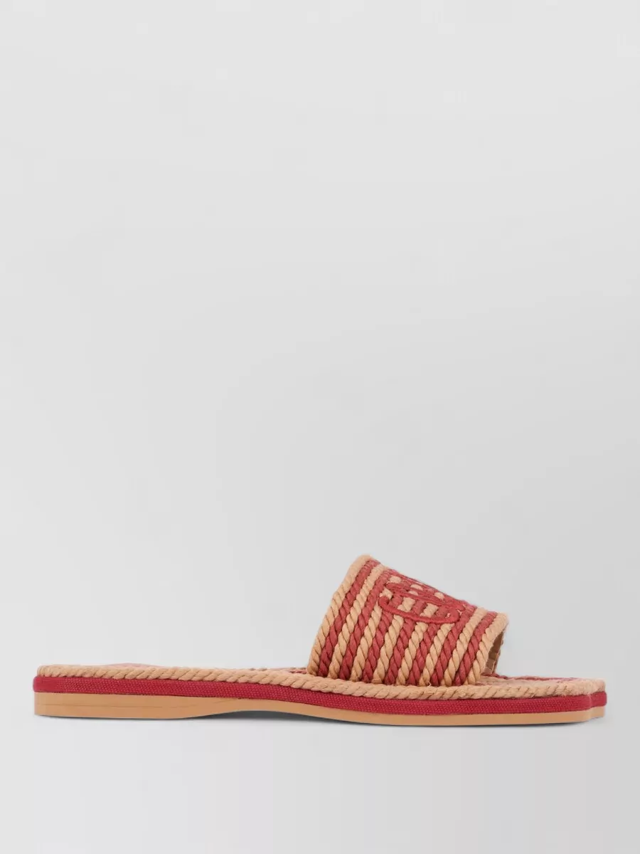 Chloé Raffia Slide Sandals