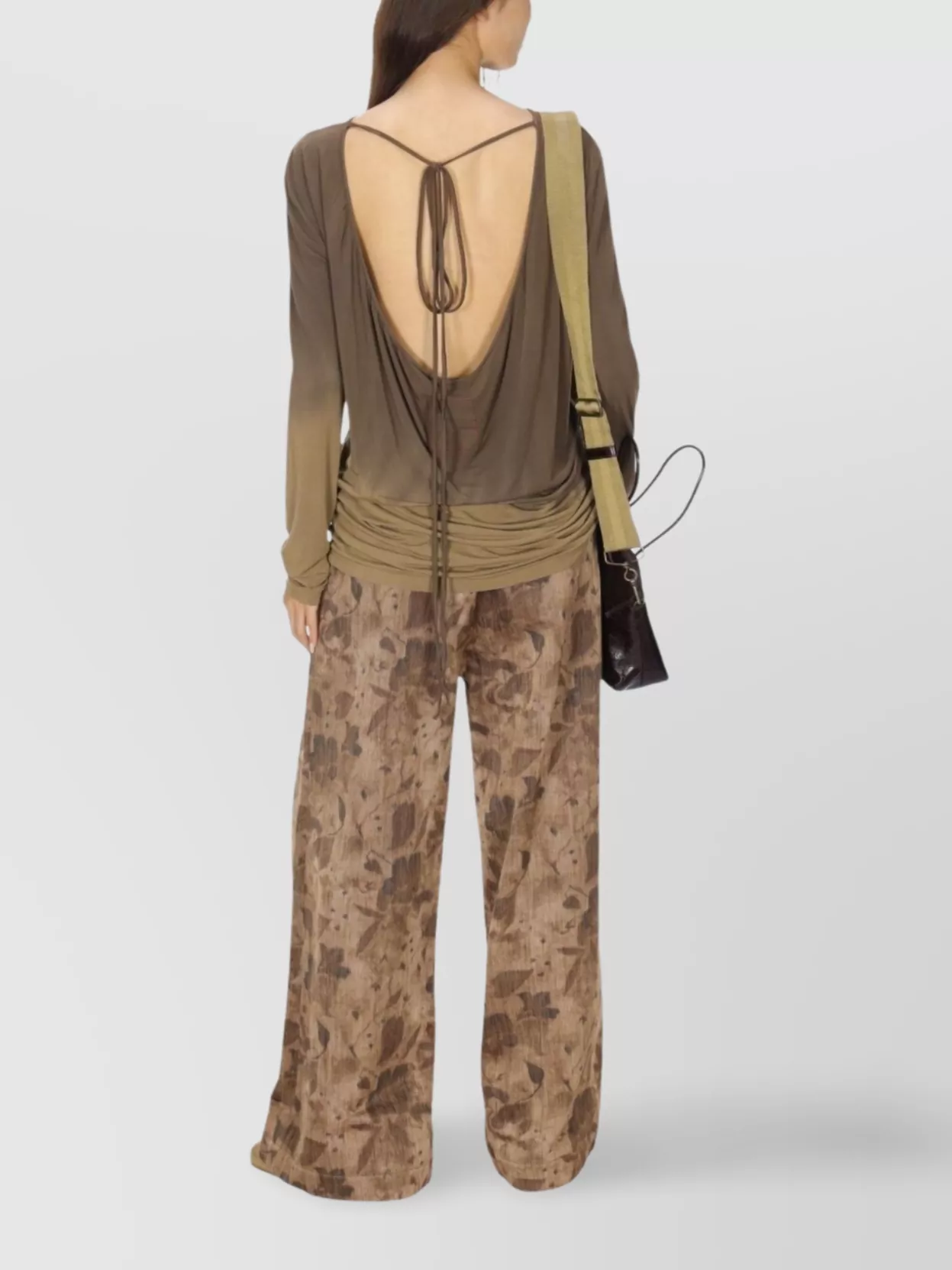 Uma Wang Round Neck Knitwear With Back Tie Detail