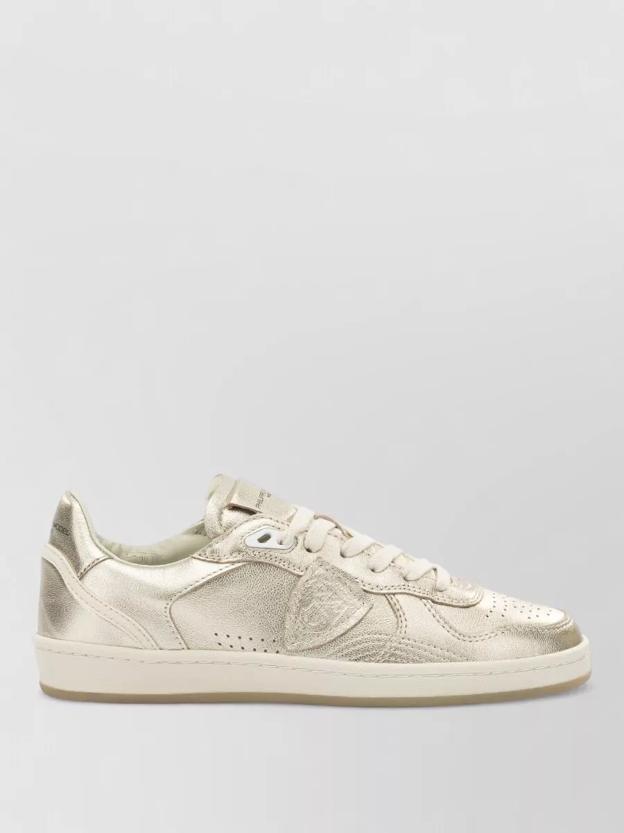 Philippe Model Sneakers Slip On Round Toe Metallic Finish