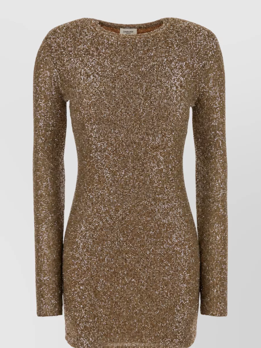 Saint Laurent embellished mini dress