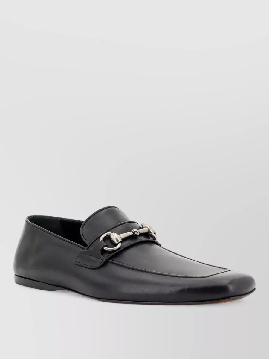 Gucci leather horsebit loafers