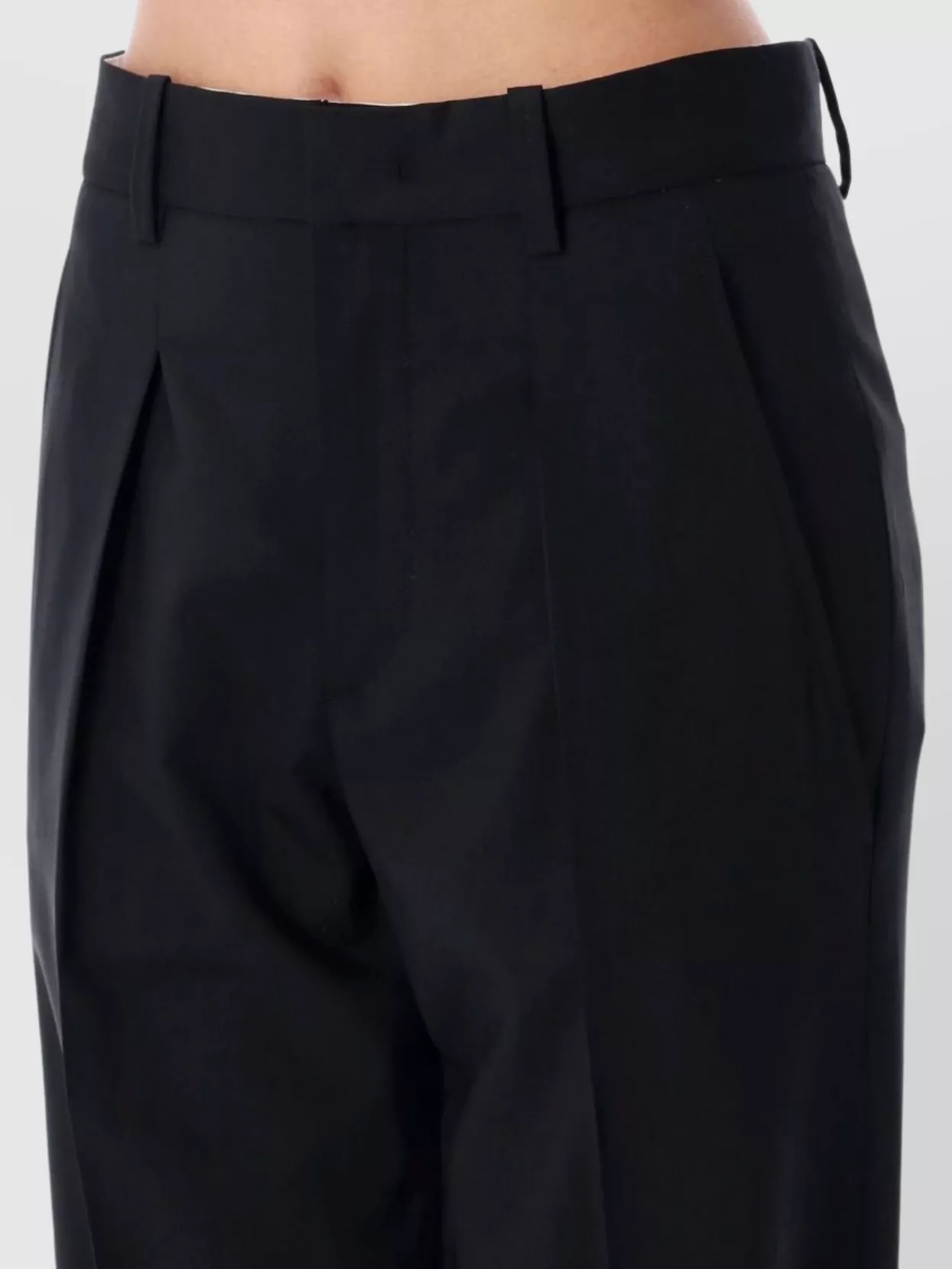 Isabel Marant Lisetta Wool High-Rise Pleated Pant