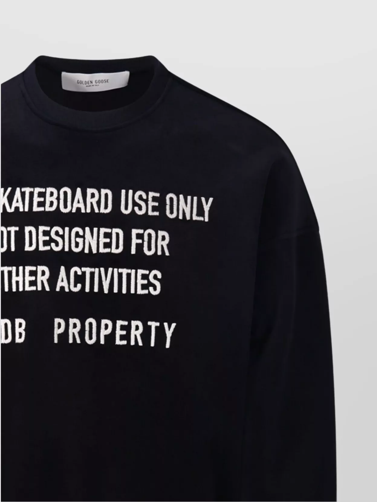 Golden Goose Crew Neck Sweatshirt Scuba Embroidery