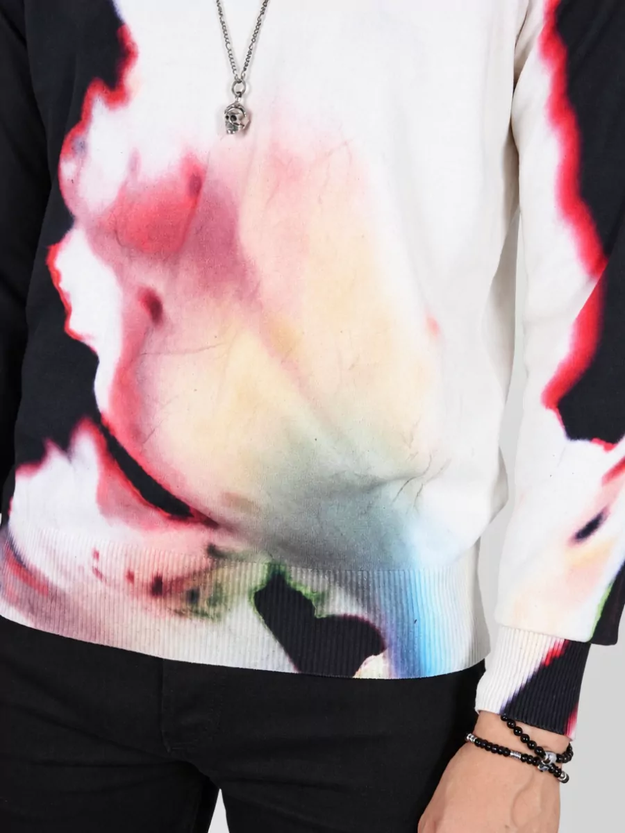 Alexander Mcqueen Solarised Flower Print T-Shirt