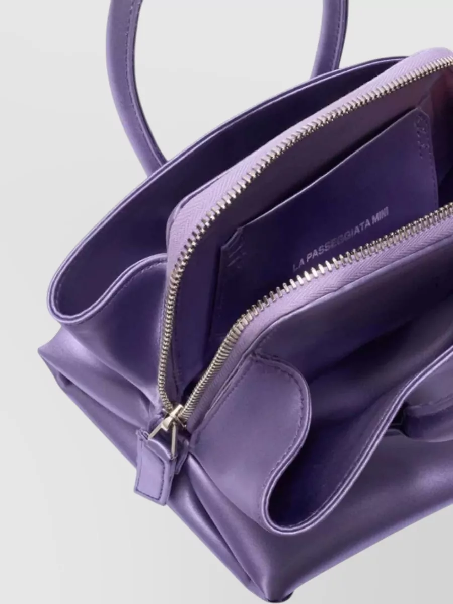 The Attico Mini Satin Top Handle Bag