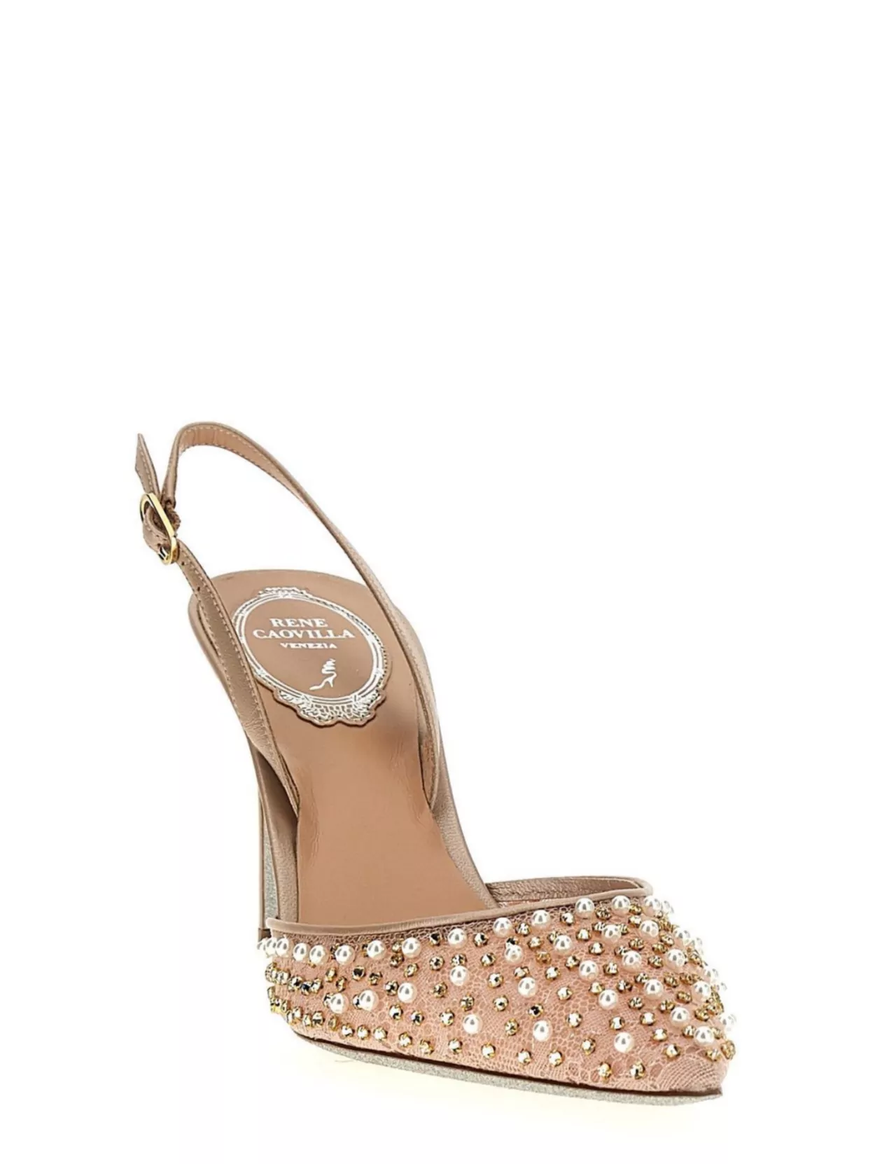 Rene Caovilla 'Aretha' Embellished Slingback Stiletto Pumps