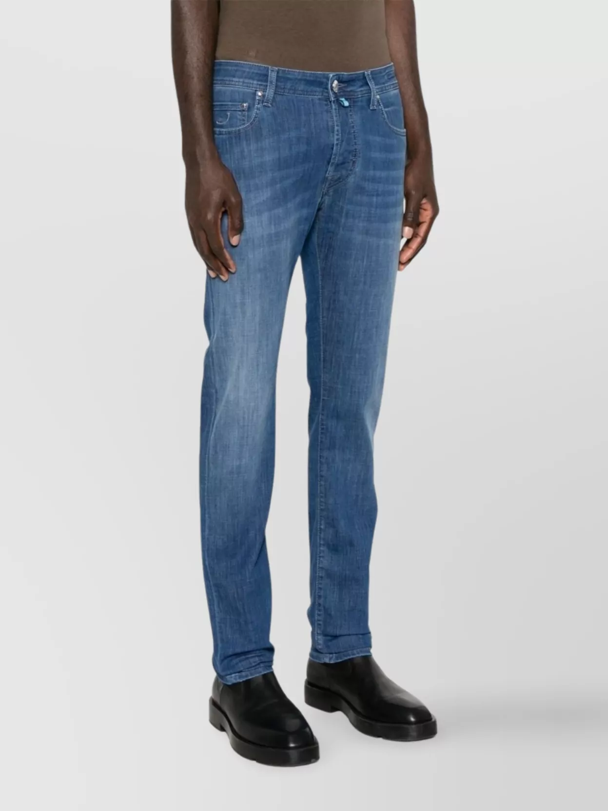 Jacob Cohen Slim Faded Effect Jeans With Belt Loops
