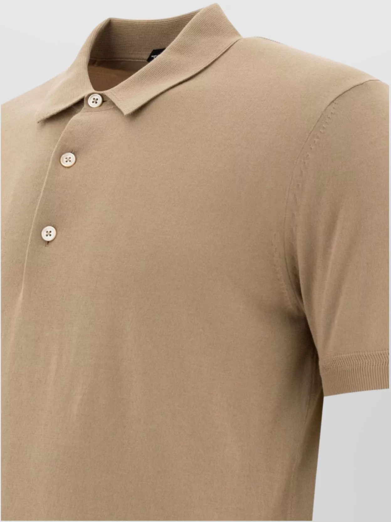 Tom Ford Collared Polo With Ribbed Cuffs And Hem