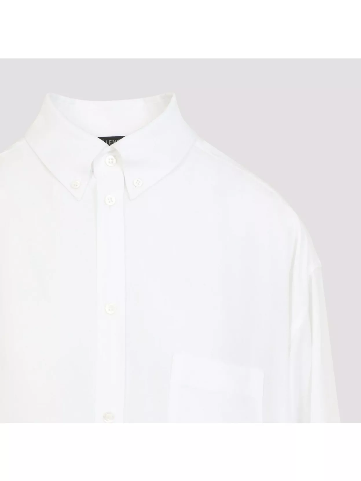 Shop Balenciaga Asymmetric Lace Hem Shirt