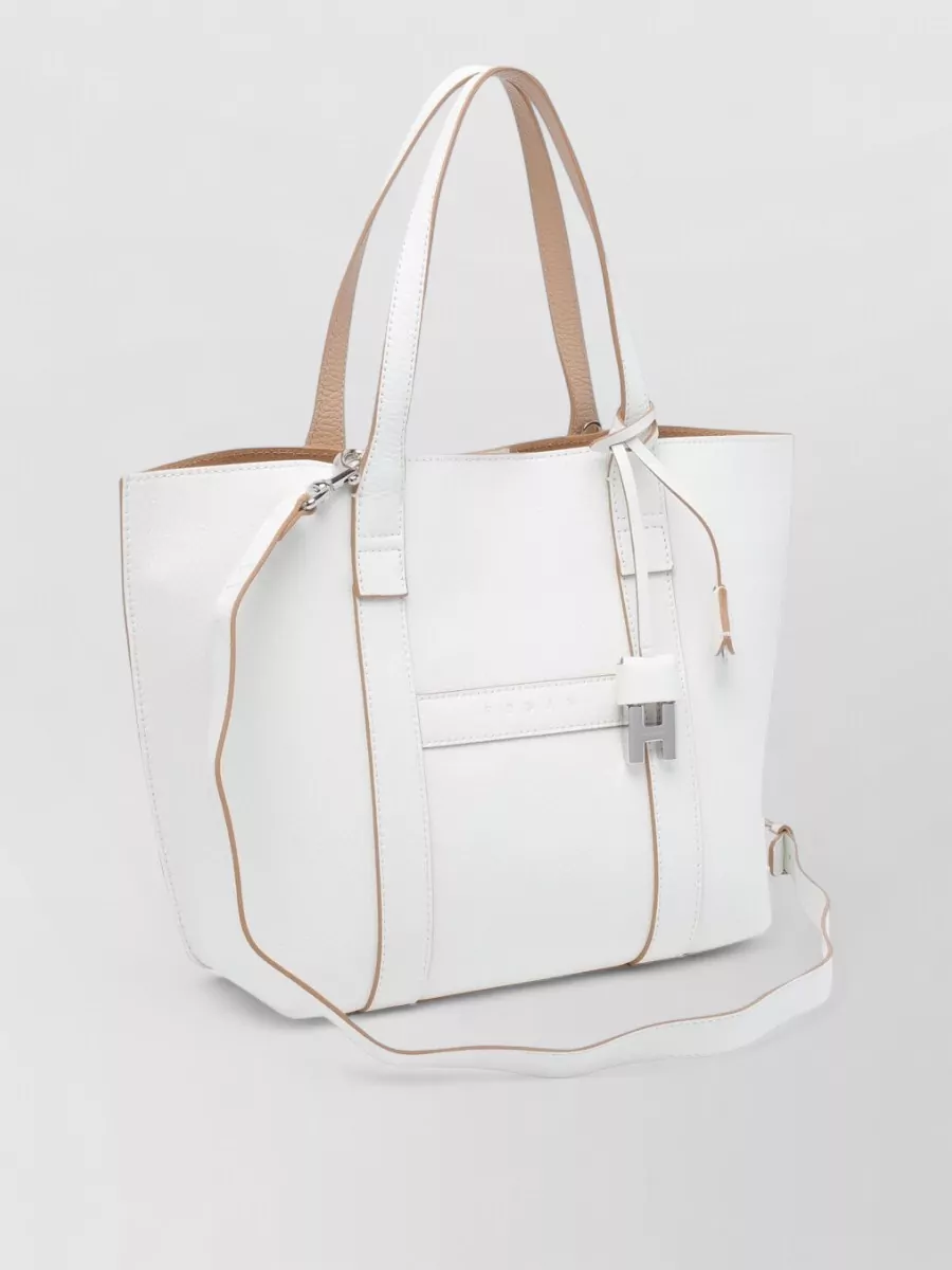 Hogan Script Shopping Tote Bag Top Handles Strap