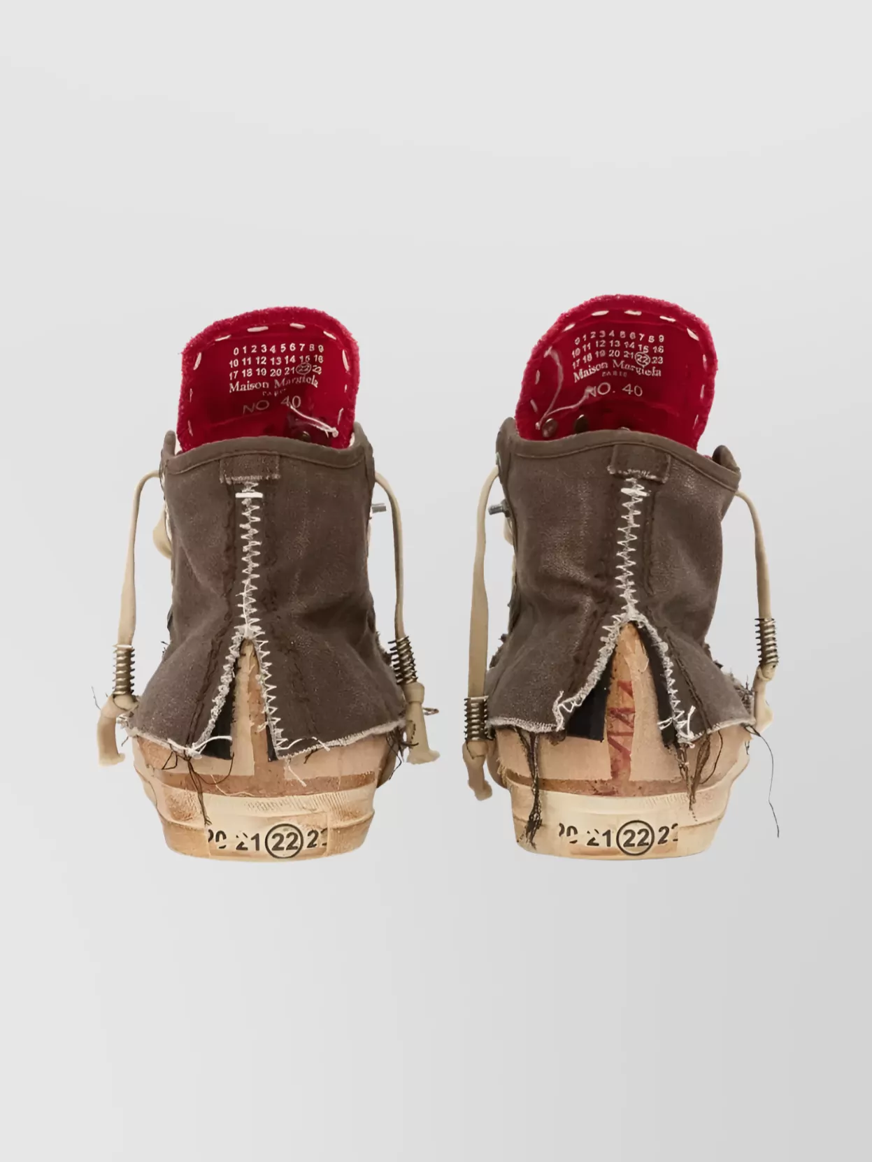 Maison Margiela High-top Sneakers Featuring Contrast Stitching In Animal Print