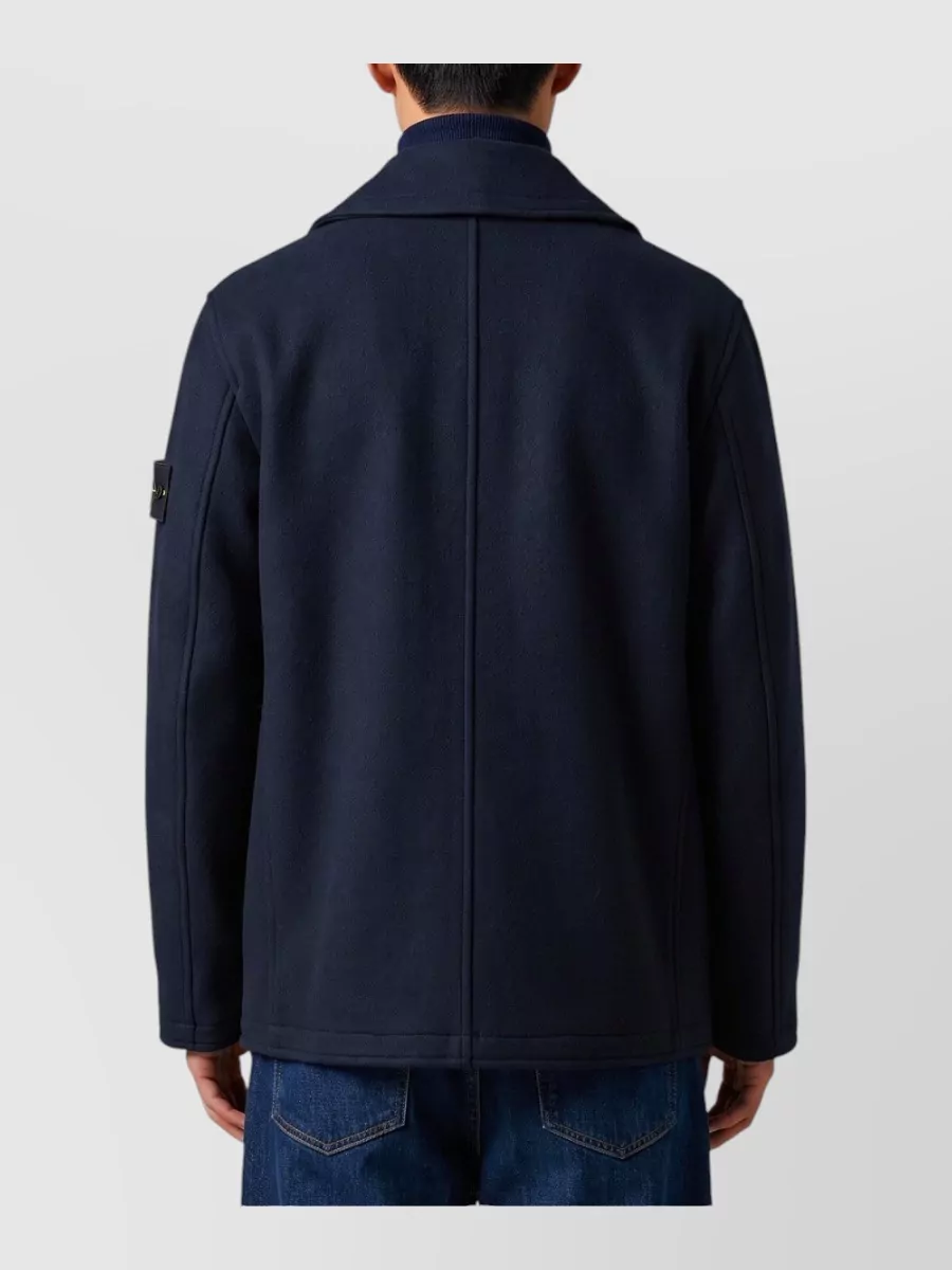 Stone Island Wool Cashmere Double-Breasted Short Coat