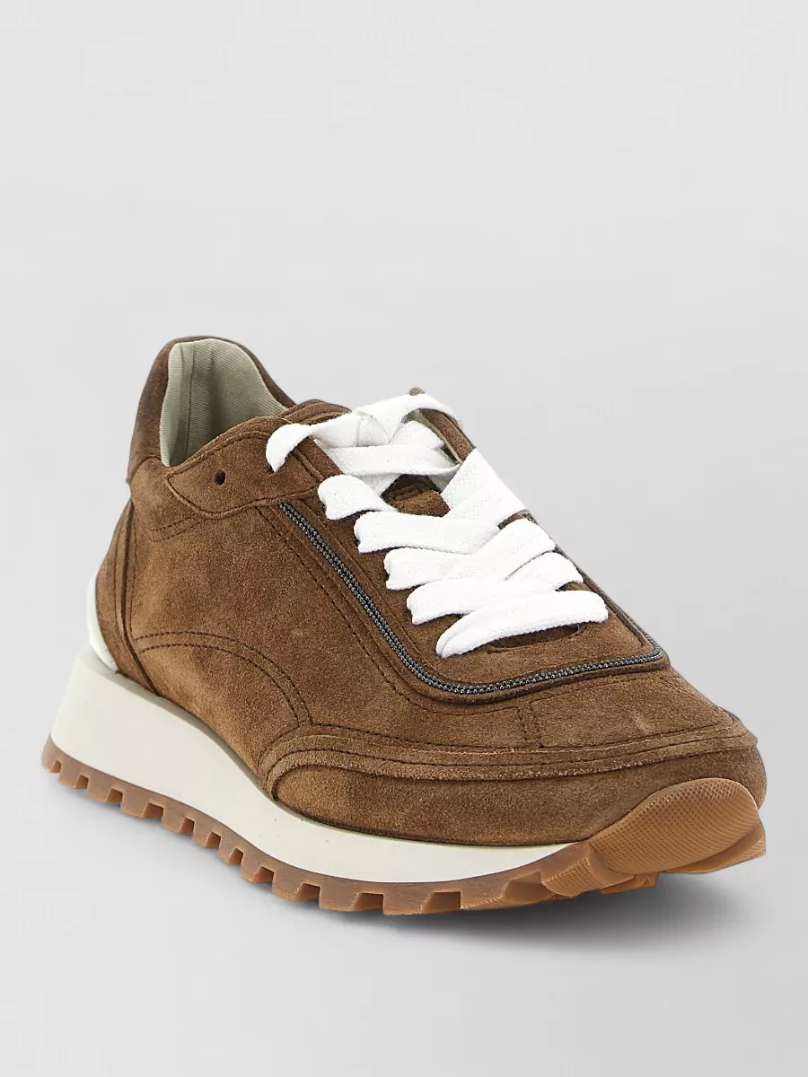 Brunello Cucinelli suede lace-up sneakers