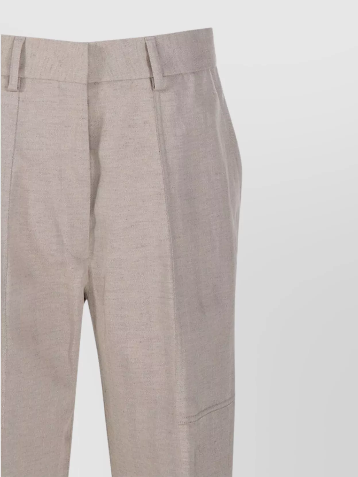 FORTE FORTE TROUSERS WITH BELT LOOPS AND POCKETS