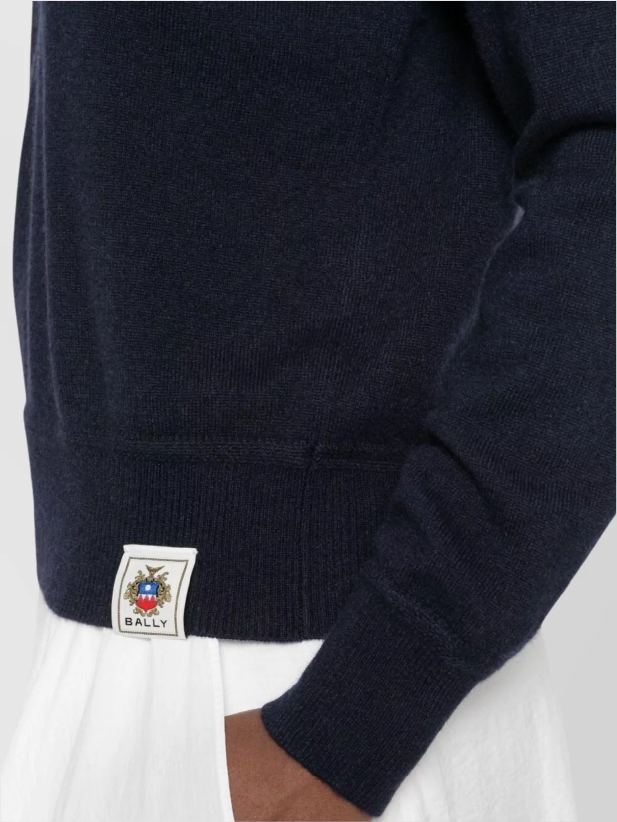 Bally Long Sleeve Crew Neck Knitwear Top