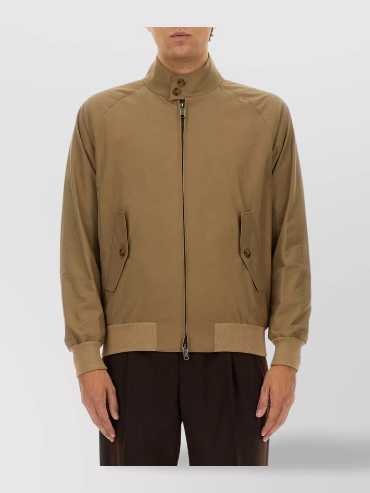 Baracuta Collar Buttoned Jacket Ribbed Cuffs Pockets