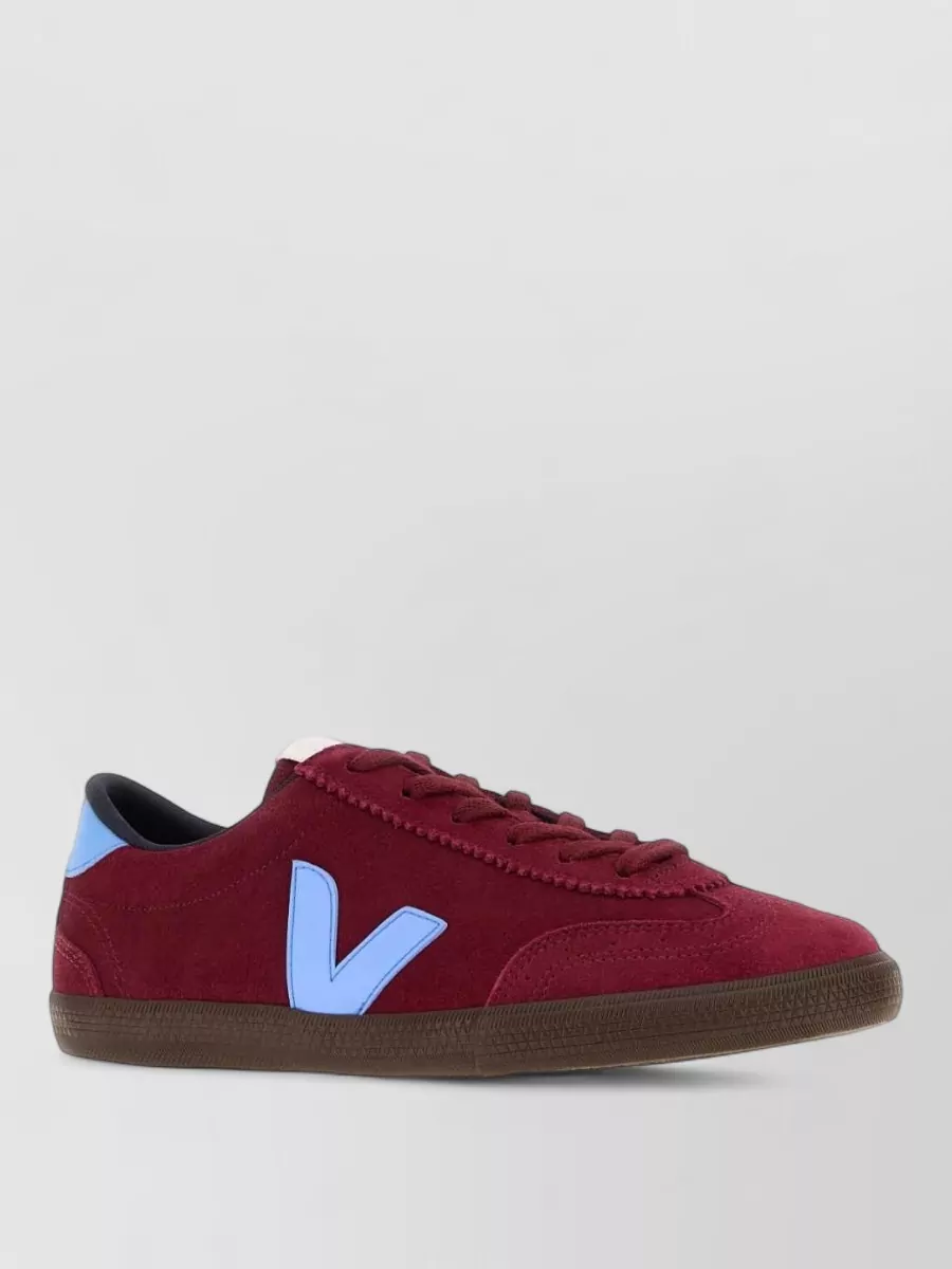 Veja suede leather lace-up sneakers