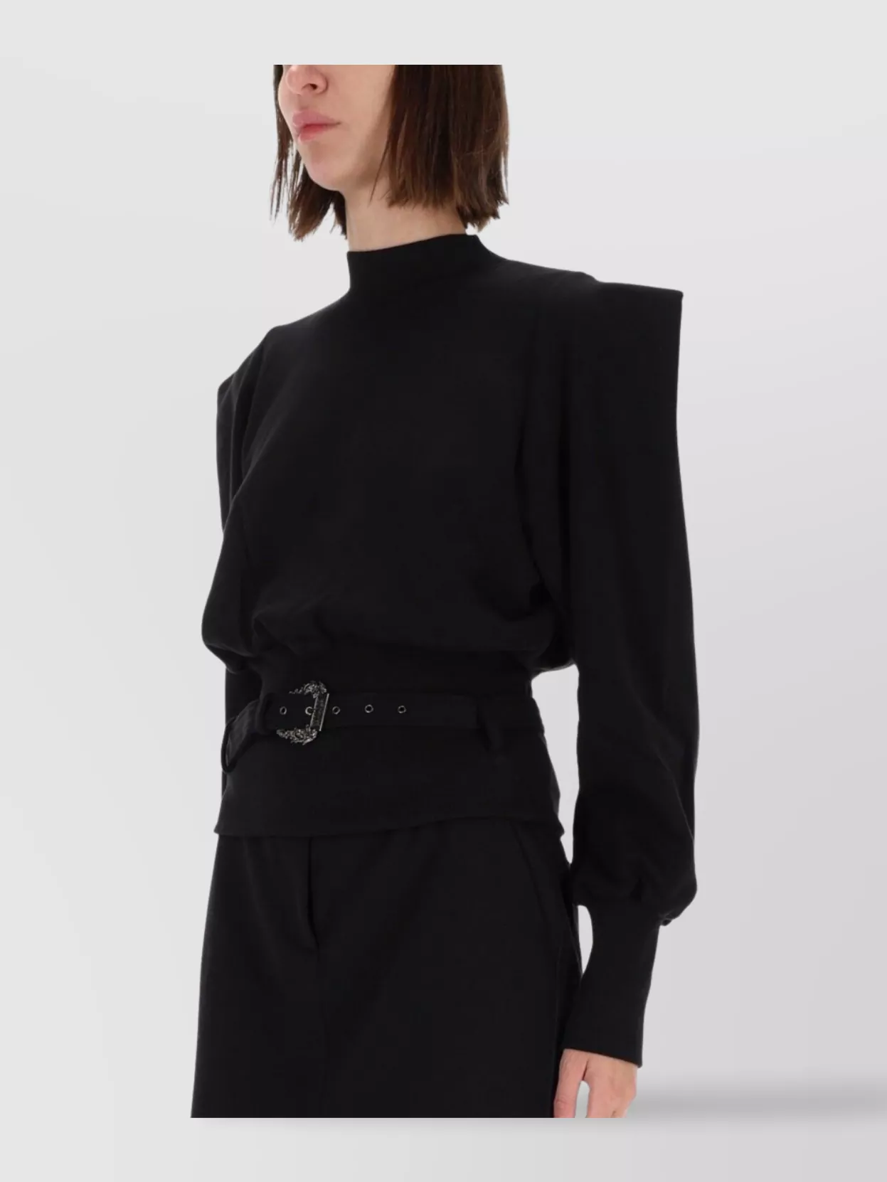 Versace Jeans Couture Knitwear With Belted Waist And Long Sleeves