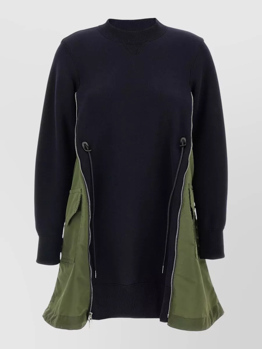 Sacai cotton blend mini dress
