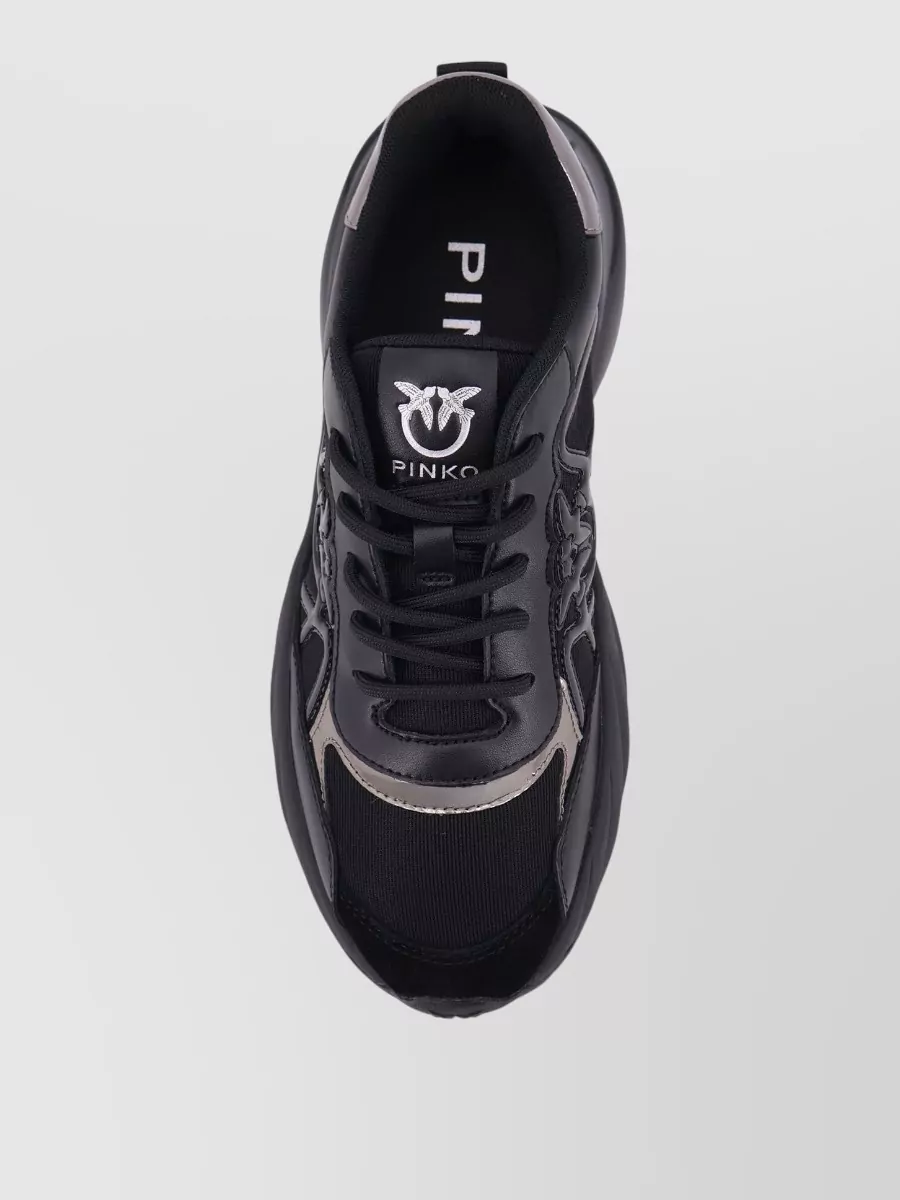 Pinko Low Top Sneakers Chunky Sole Metallic Accents
