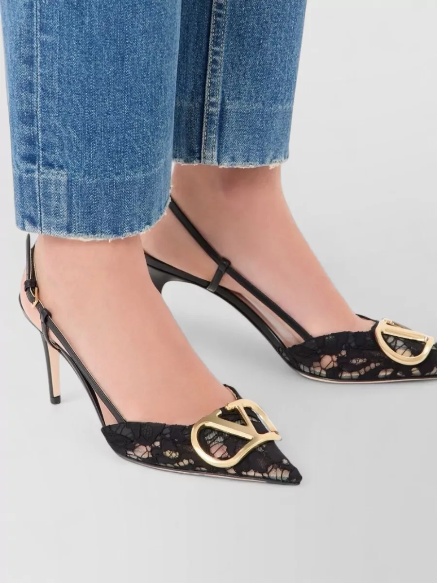 Valentino Garavani Vlogo Signature Lace Pumps