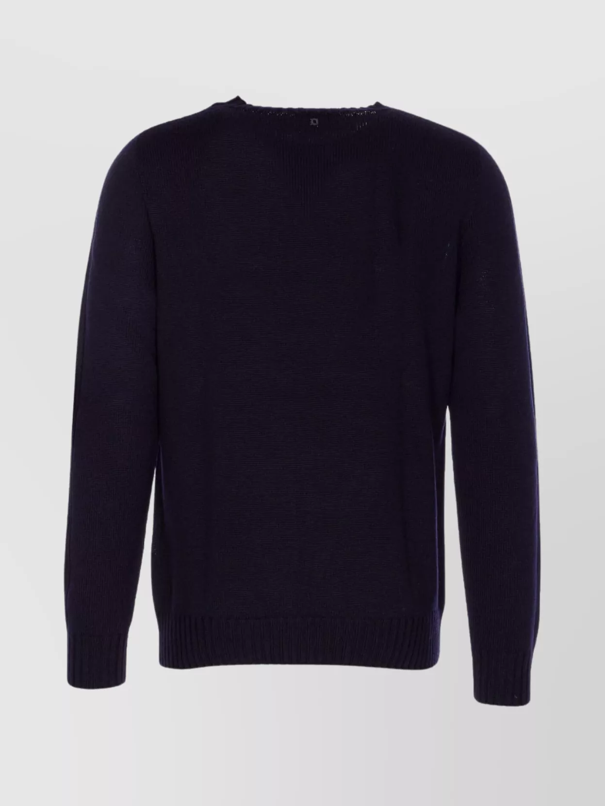 Dondup Crewneck Sweater With Ribbed Cuffs And Hem In Black
