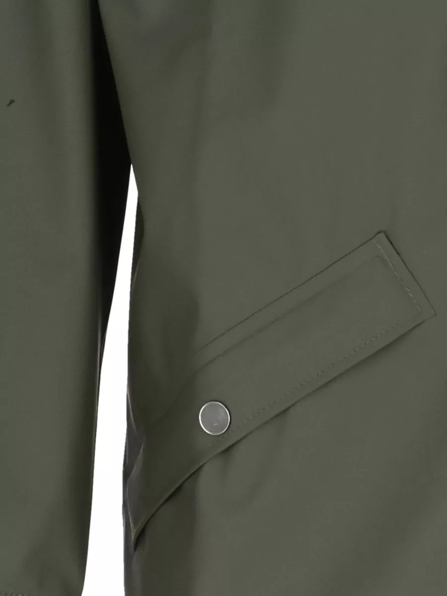 Rains Short Hooded Jacket Button Cuffs Rear Vent