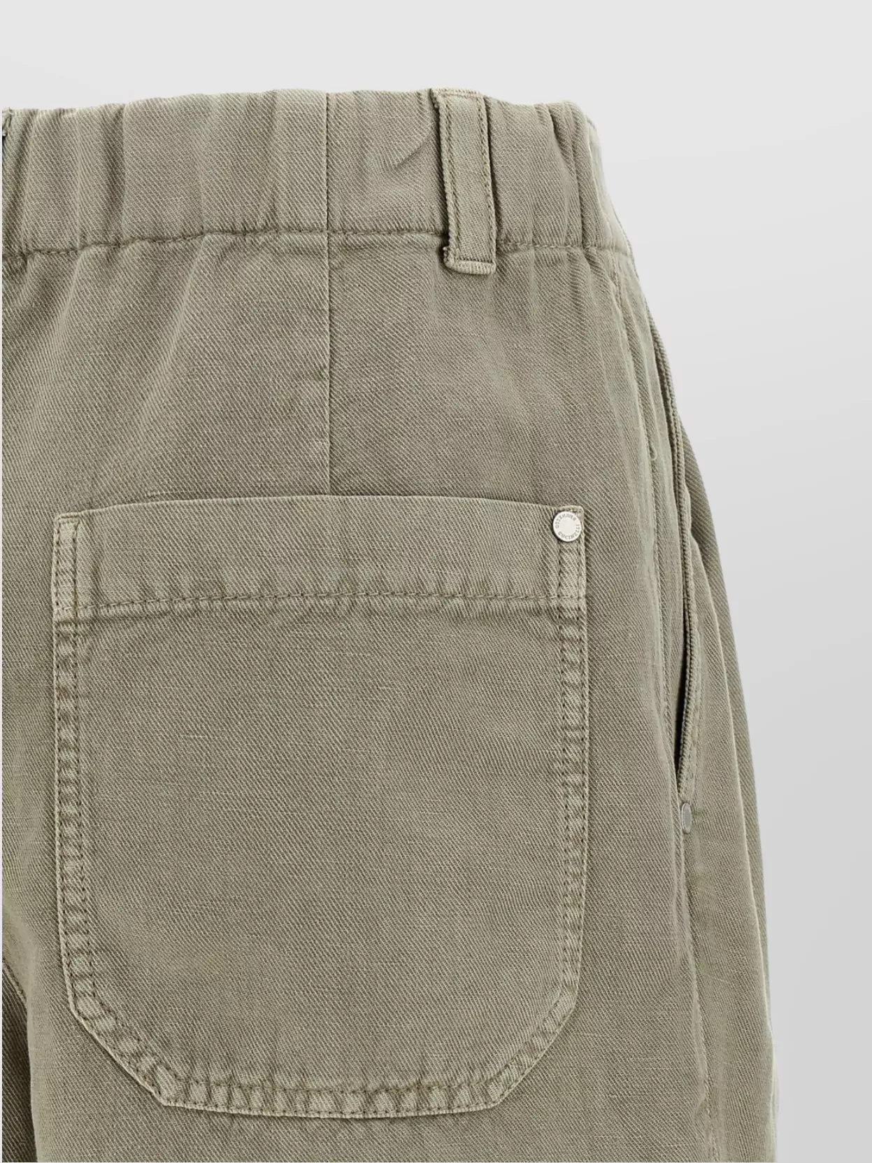 Brunello Cucinelli Linen Cotton Shorts Bermuda And Short Green