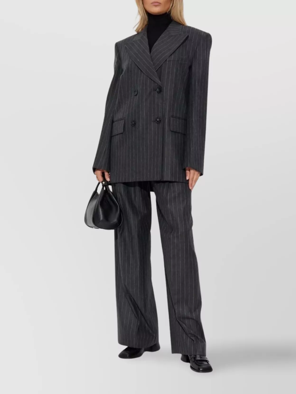 Max Mara Ribbed Turtleneck Short Sleeve Top