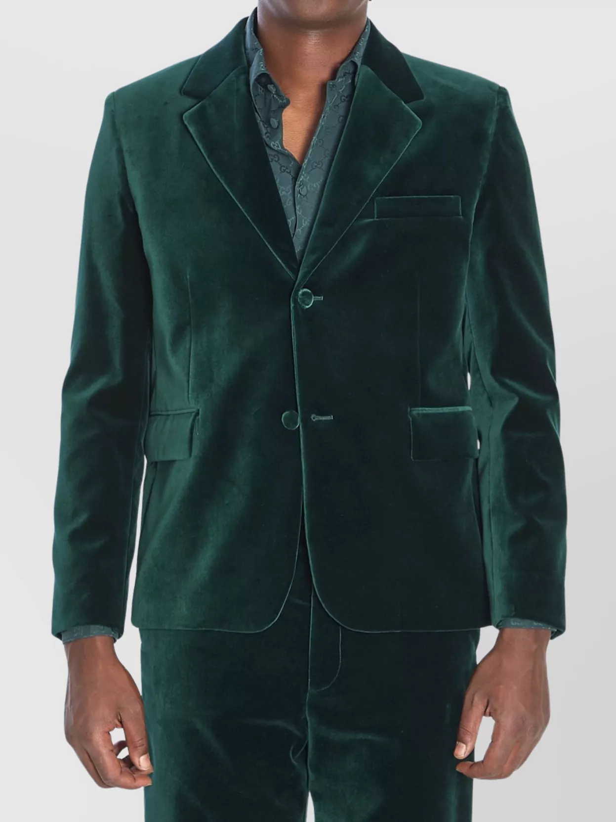 Gucci Velvet Blazer With Single Back Vent