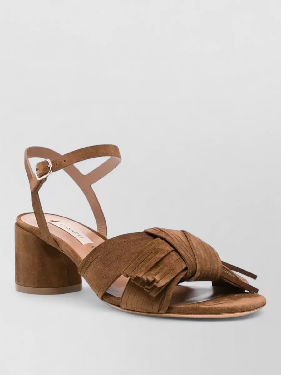 Casadei Leather Cleo Ribbon Sandals