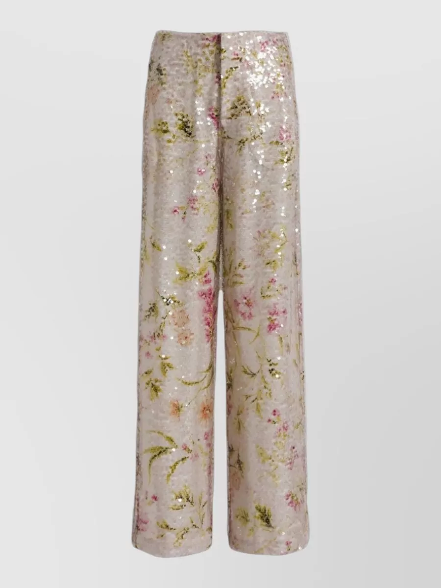 Alberta Ferretti sequin wide-leg trousers