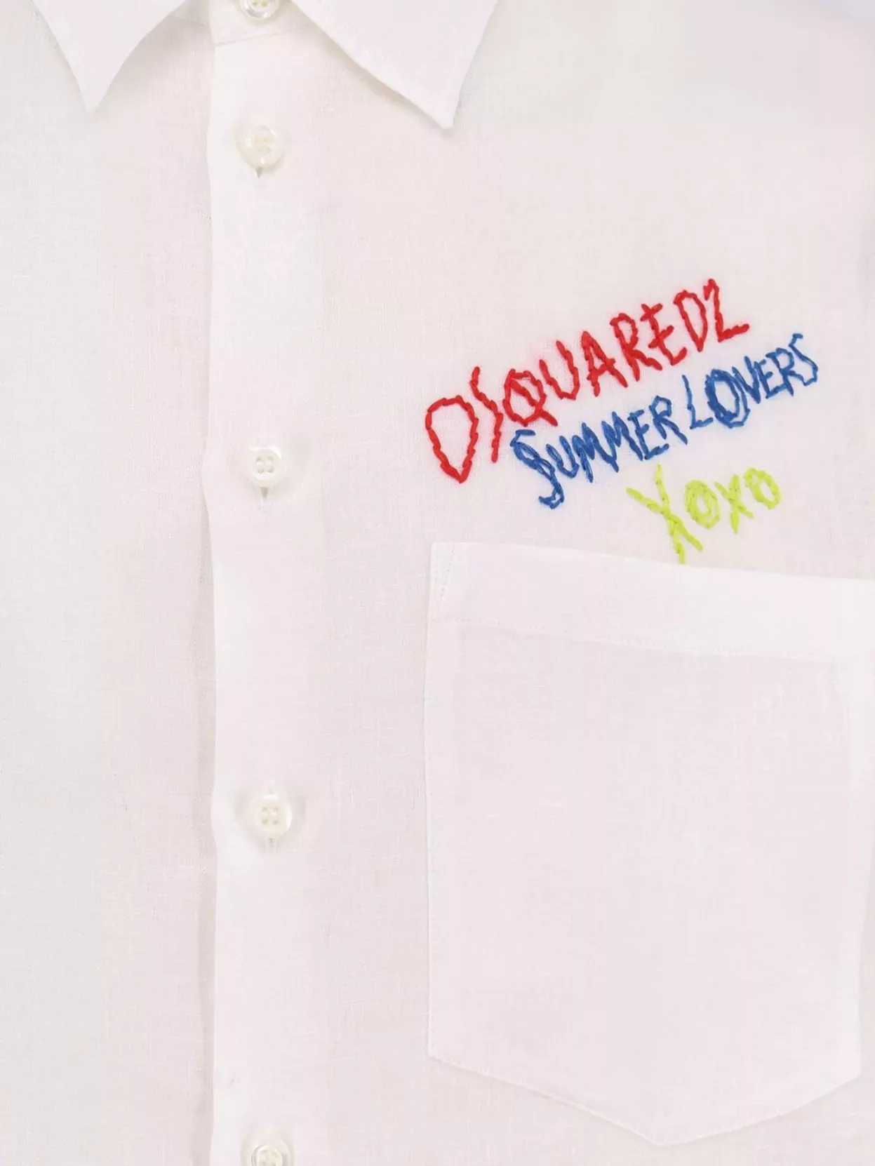 Shop Dsquared2 Summer Lovers Linen Shirt Oversized