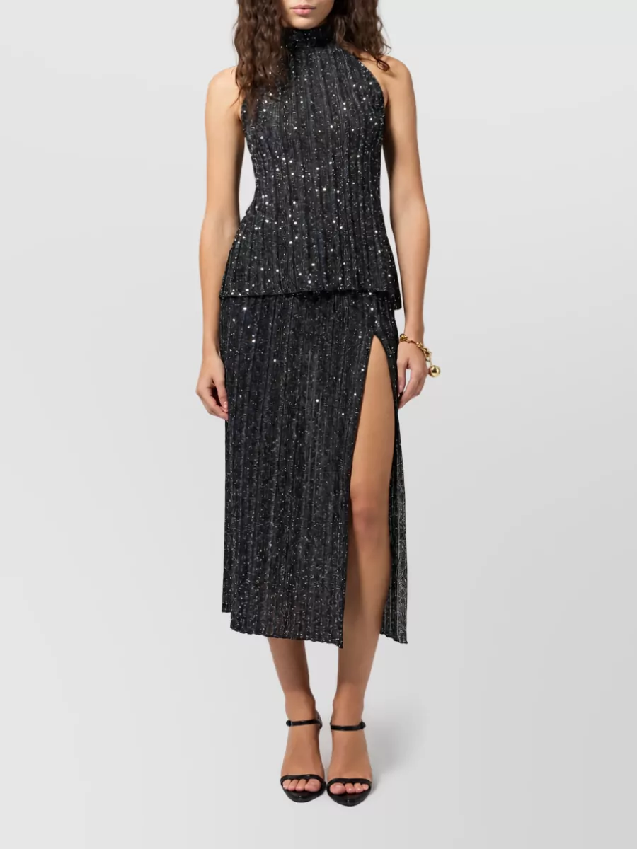 Missoni Striped Sequin Sleeveless Halterneck Top